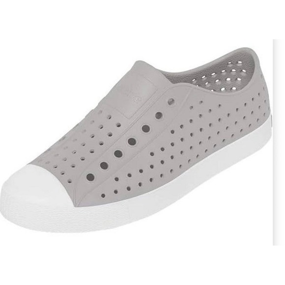 Native Jefferson Unisex Waterproof‎ Slip-On Regular Shoes Gray Womens 7 Men's 9 - Picture 1 of 8